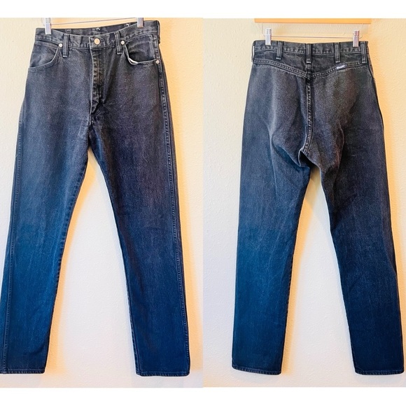 Vintage Wrangler No Pocket Dark Wash Jeans 11 x 36 - Picture 2 of 7